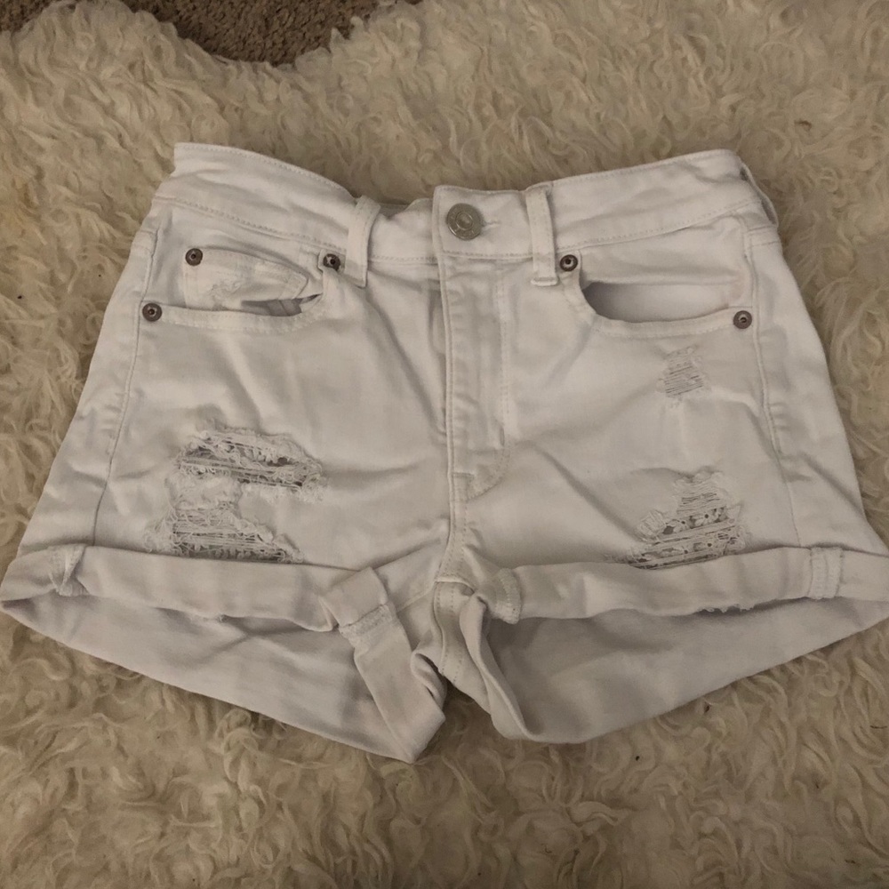 White High Waist Stretch American Eagle shorts